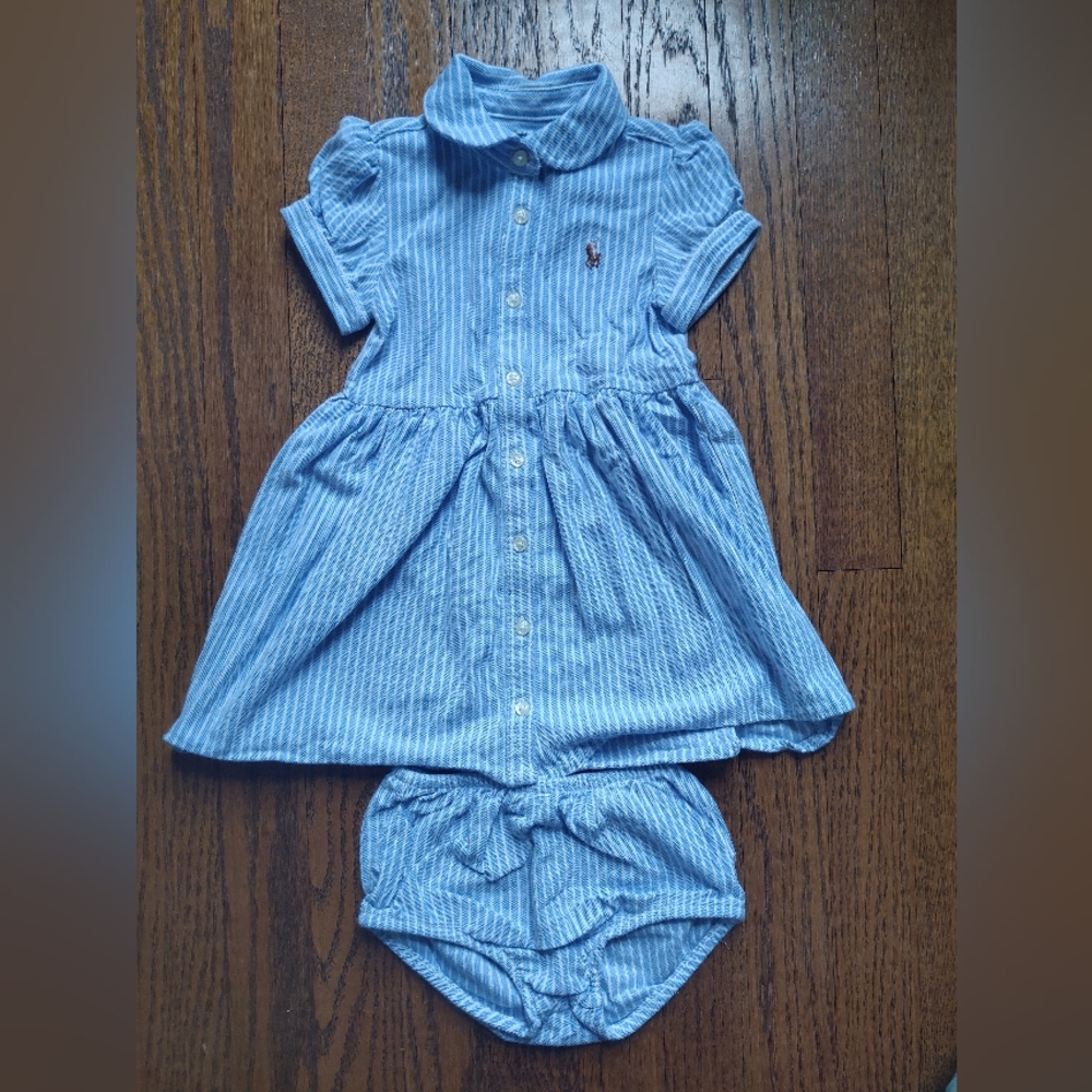 18M Ralph Lauren Cotton Seersucker dress
